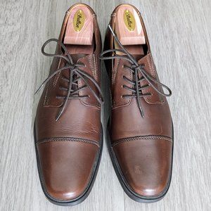 Clarks Men's Tilden Cap Oxford Dress Shoes Size 9 US 42 EU Dark Tan Leather